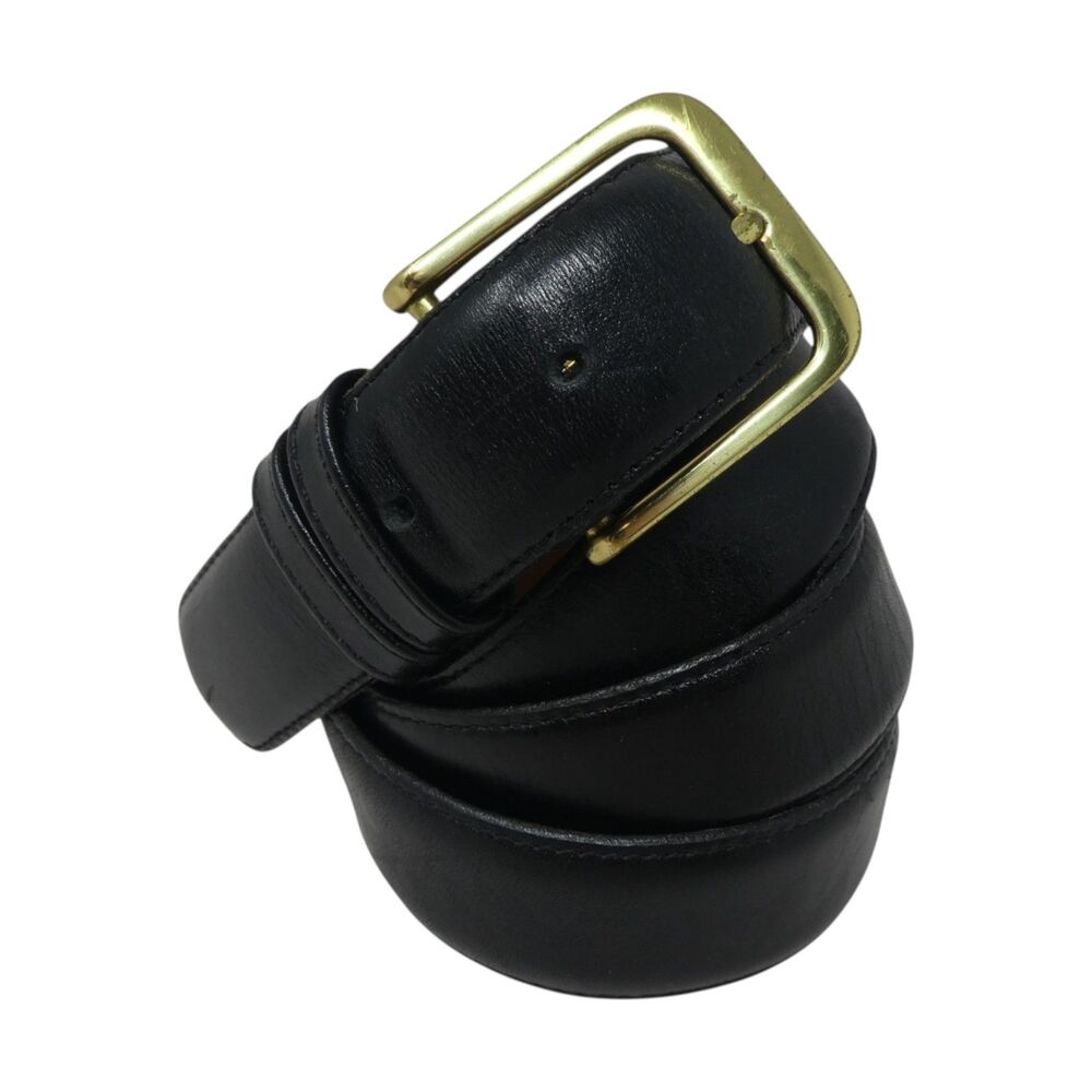 Coach Black‎ Leather Gold Buckle Classic Belt Size 38